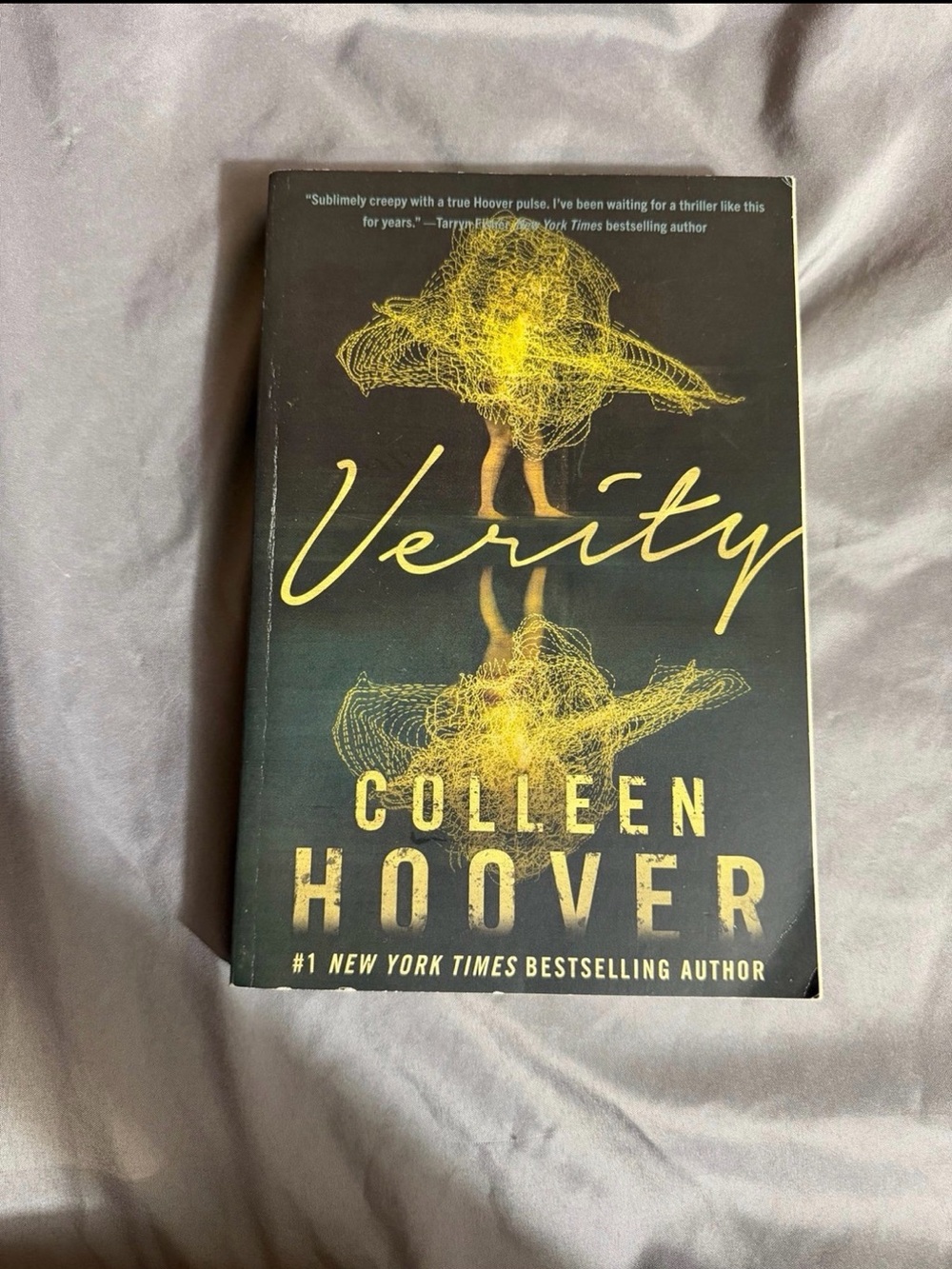 Verity Paperback Book Colleen Hoover- Black and Yellow Cover